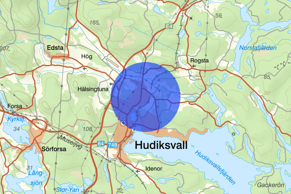 Sandvalla 31 mars 07.44, Skadegörelse, Hudiksvall