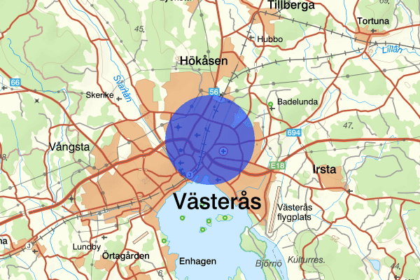 Haga 05 april 19.53, Brand, Västerås