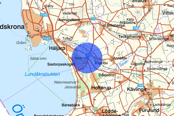 Saxtorp 07 april 02.42, Våld/hot mot tjänsteman, Landskrona