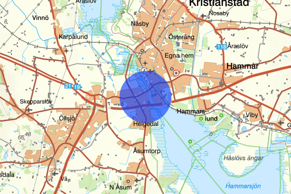 Långebro 09 april 16.25, Trafikolycka, Kristianstad