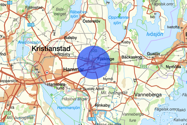 Fjälkinge 10 april 19.16, Brand, Kristianstad