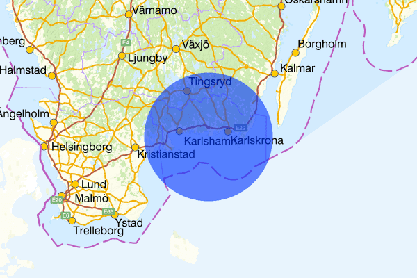 Blekinge län 11 april 00.06, Skadegörelse, Karlshamn