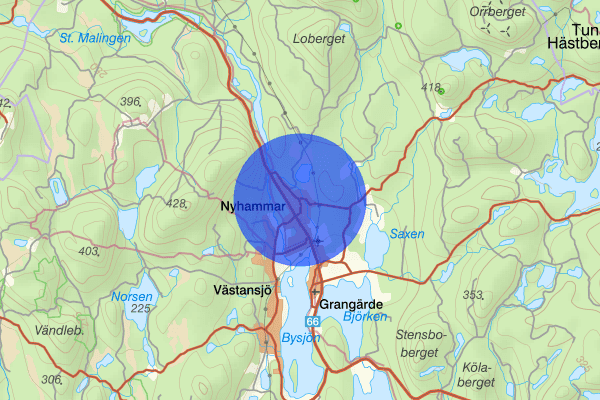 Nyhammar 13 april 10.31, Trafikolycka, Ludvika