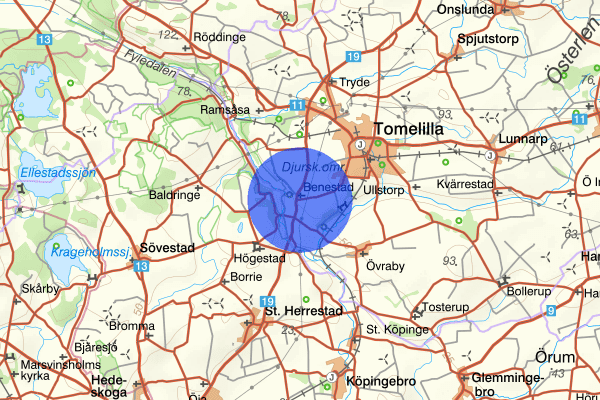 Benestad 16 april 07.45, Trafikhinder, Ystad