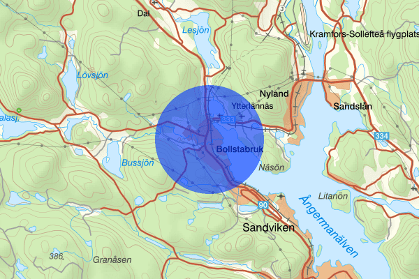 Bollstabruk 17 april 11.19, Trafikolycka, Kramfors