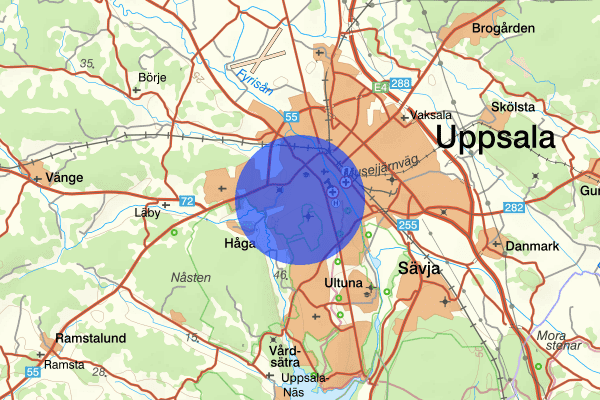 Kungsgärdet 19 april 03.40, Skadegörelse, Uppsala