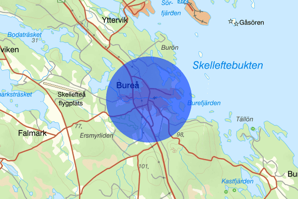 Bureå 20 april 15.20, Brand, Skellefteå