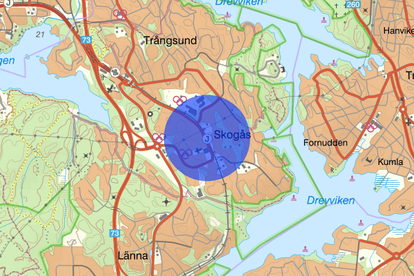 Skogås 27 april 00.57, Stöld, försök, Huddinge