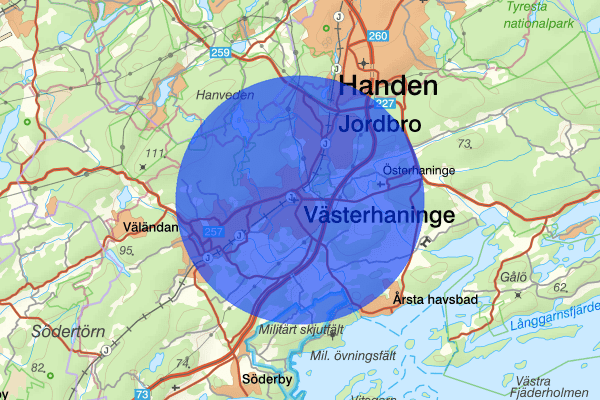 Västerhaninge 27 april 23.54, Larm Inbrott, Haninge