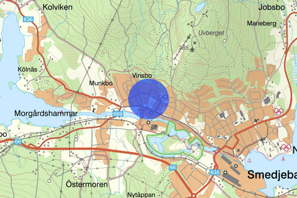 Högstensgatan 29 april 09.48, Skadegörelse, Smedjebacken