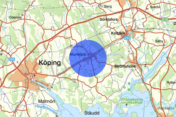 Munktorp 05 maj 13.22, Arbetsplatsolycka, Köping