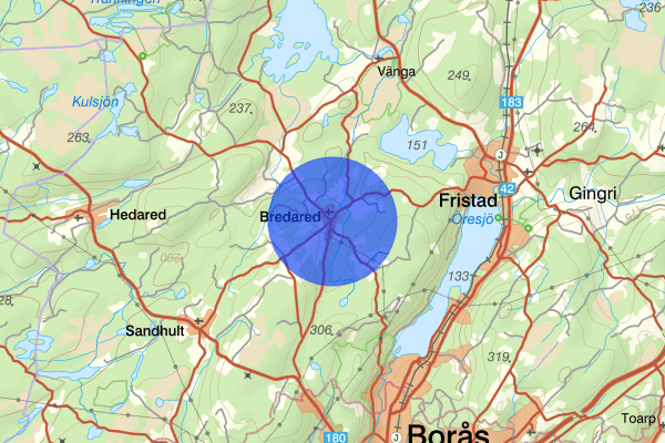 Bredared 07 maj 18.30, Trafikolycka, singel, Borås