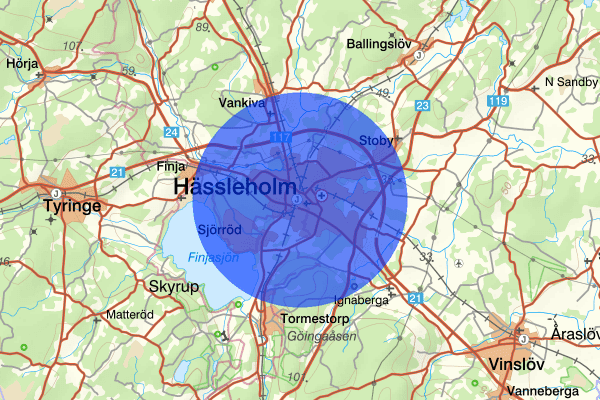 Hässleholm 09 maj 00.28, Brand, Hässleholm
