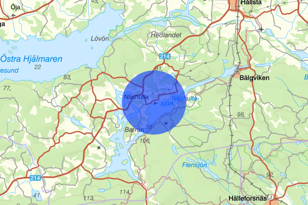 Näshulta 11 maj 07.35, Sammanfattning kväll och natt, Södermanlands län