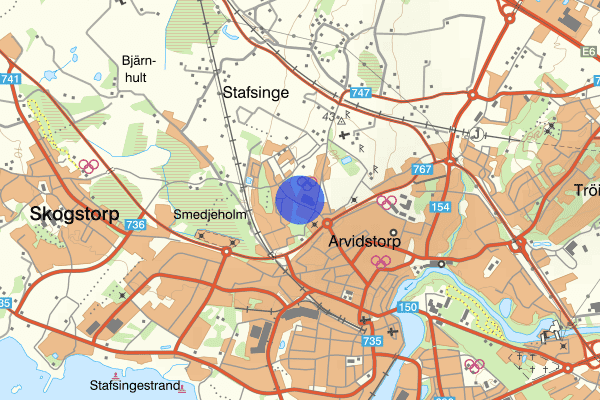 Arvidstorpsvägen 15 maj 14.12, Trafikolycka, Falkenberg
