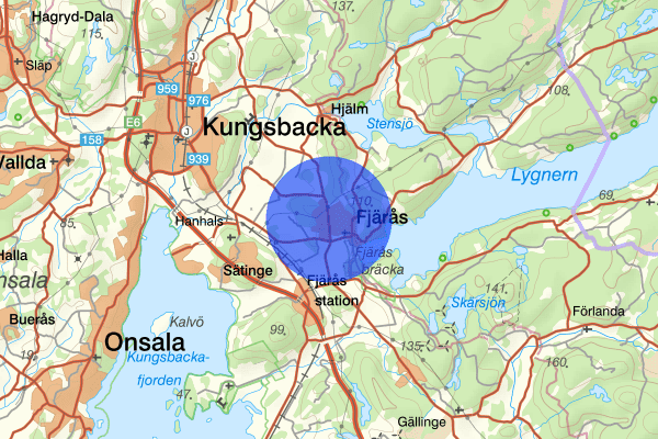 Fjärås kyrkby 19 maj 07.00, Sammanfattning kväll och natt, Hallands län