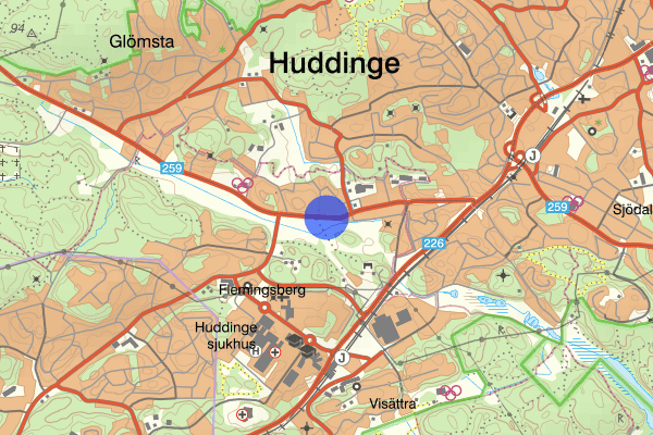 Glömstavägen 20 maj 16.58, Trafikolycka, personskada, Huddinge