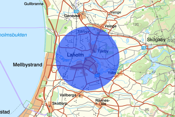 Laholm 21 maj 07.00, Sammanfattning kväll och natt, Hallands län