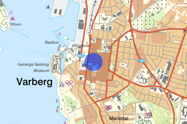 Kungsgatan 22 maj 07.00, Brand, Varberg