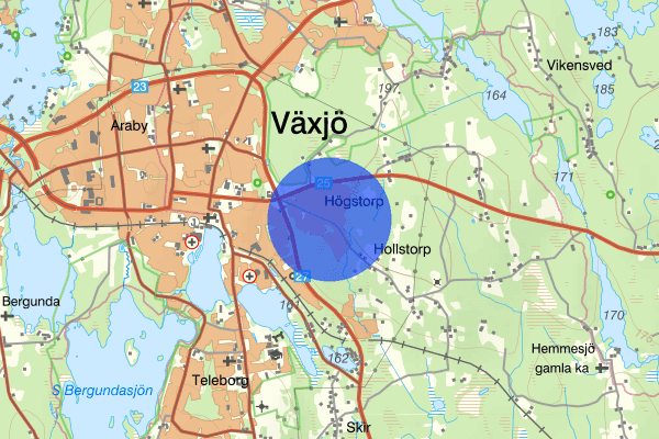 Högstorp 25 maj 05.19, Trafikolycka, Växjö