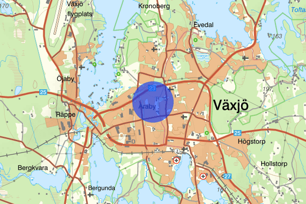 Araby 27 maj 19.48, Misshandel, grov, Växjö