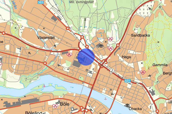 Ridvägen 29 maj 16.49, Trafikolycka, Umeå