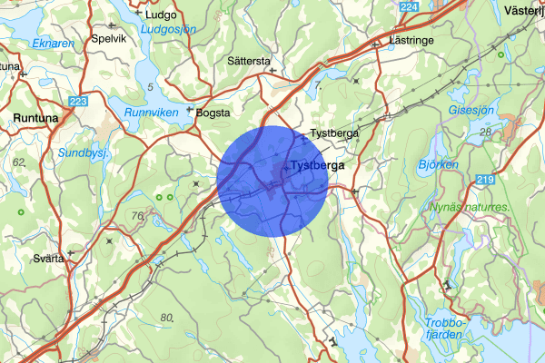 Tystberga 30 maj 07.56, Olaga hot, Nyköping
