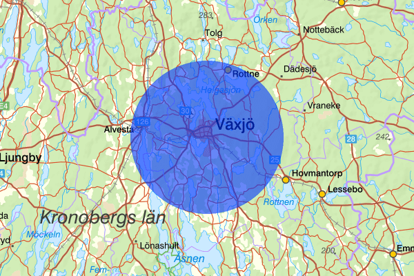 Växjö 31 maj 00.51, Våld/hot mot tjänsteman, Växjö