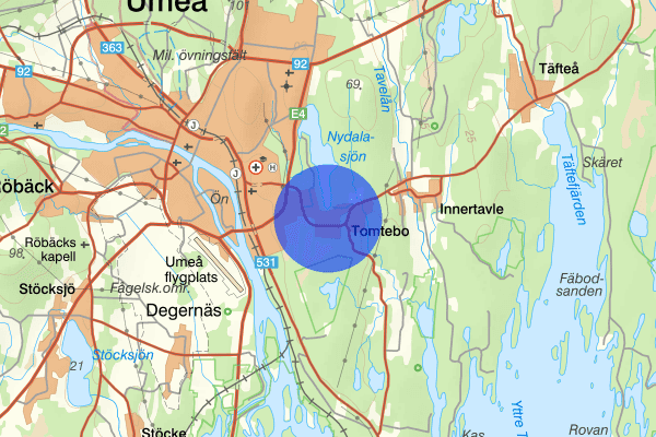 Tomtebo 02 juni 08.00, Trafikolycka, Umeå