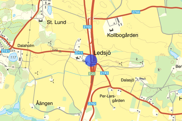 Ledsjö kyrka väg E20 07 juni 07.26, Trafikolycka, Götene