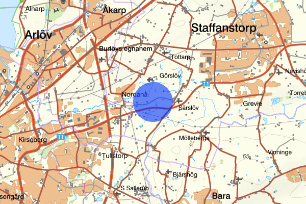 Särslövs kyrkoallé 10 juni 23.50, Trafikolycka, Staffanstorp