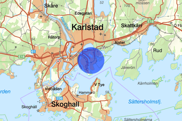 Örsholmen 11 juni 17.40, Brand, Karlstad