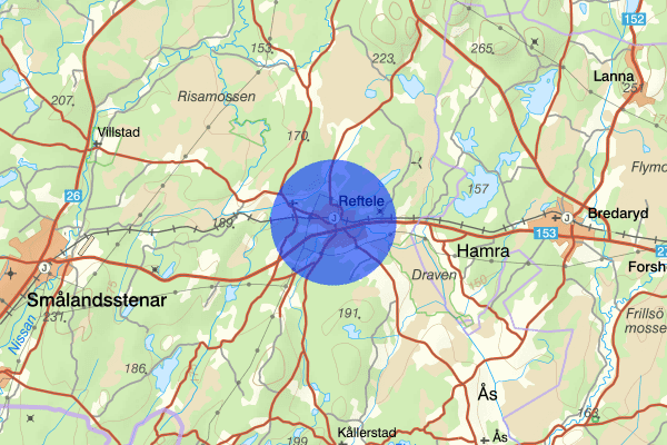 Reftele 12 juni 17.53, Trafikolycka, Gislaved