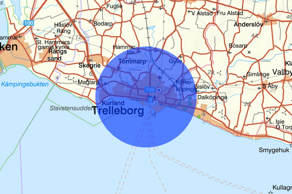 Trelleborg 13 juni 03.38, Misshandel, Trelleborg