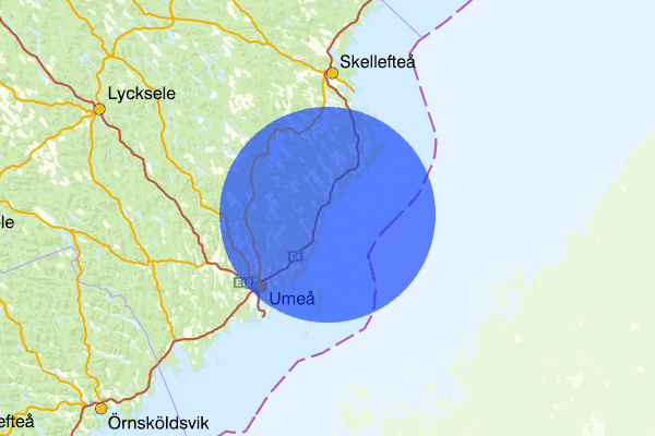  14 juni 08.00, Sammanfattning natt, Västerbottens län