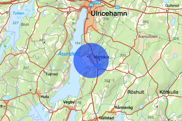 Marbäck 17 juni 19.35, Trafikolycka, Ulricehamn