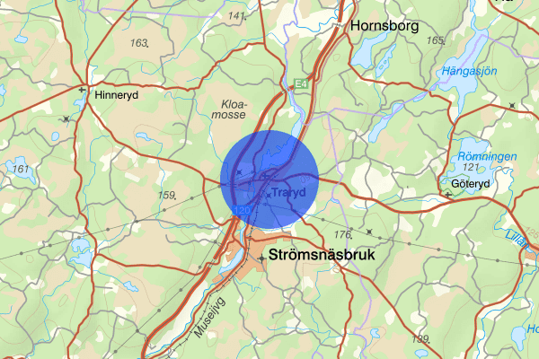 Traryd 18 juni 17.37, Trafikolycka, Markaryd