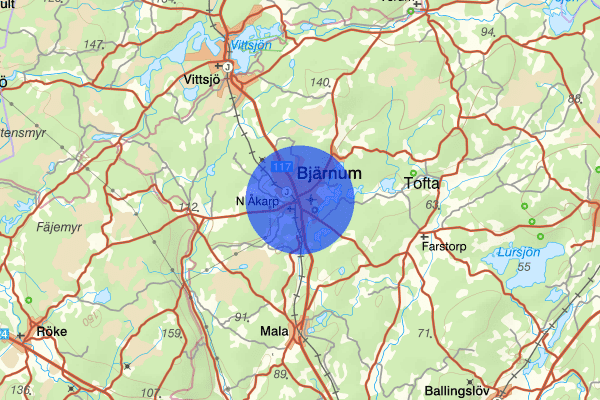 Bjärnum 18 juni 20.47, Trafikolycka, Hässleholm