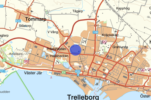 Maskingatan 22 juni 16.30, Trafikolycka, Trelleborg