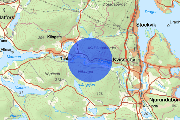 Tunbyn 22 juni 19.44, Trafikolycka, vilt, Sundsvall
