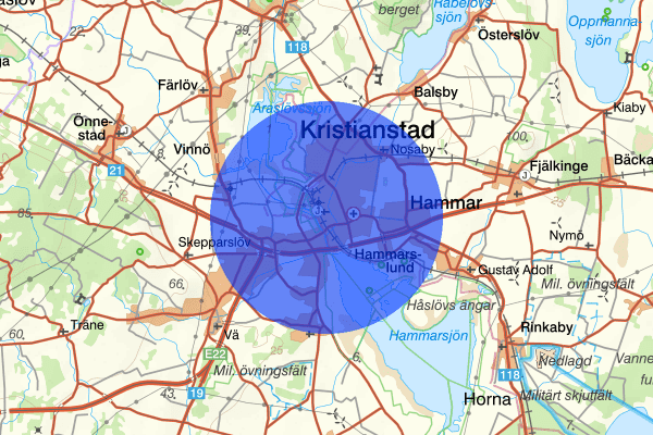 Kristianstad 23 juni 00.15, Rattfylleri, Kristianstad