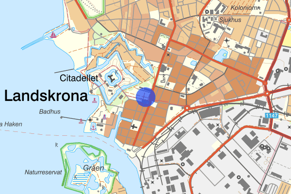 Kasernplan 23 juni 00.35, Skadegörelse, Landskrona