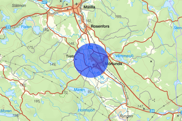 Stora Sinnerstad 23 juni 07.27, Trafikolycka, Hultsfred