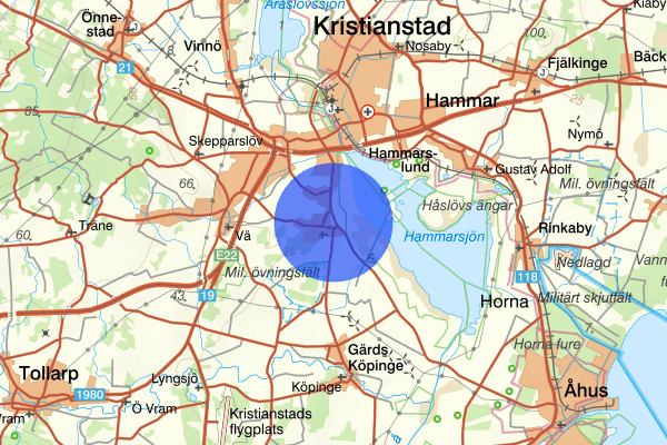 Norra Åsum 27 juni 10.09, Trafikolycka, Kristianstad