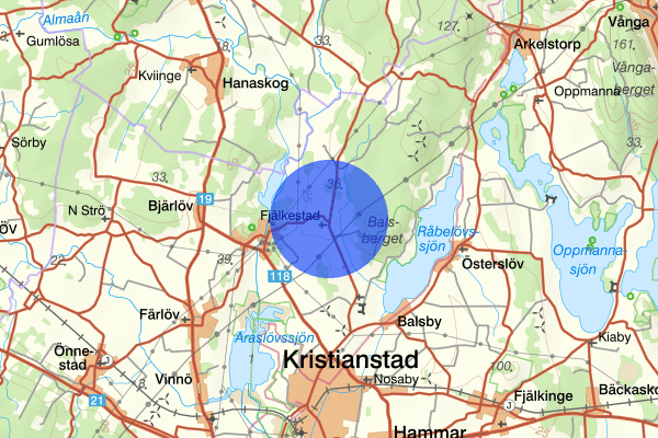 Fjälkestad 29 juni 17.41, Brand, Kristianstad