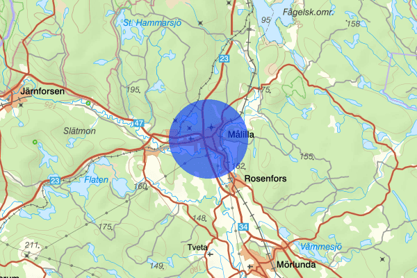 Målilla 30 juni 13.56, Trafikolycka, Hultsfred