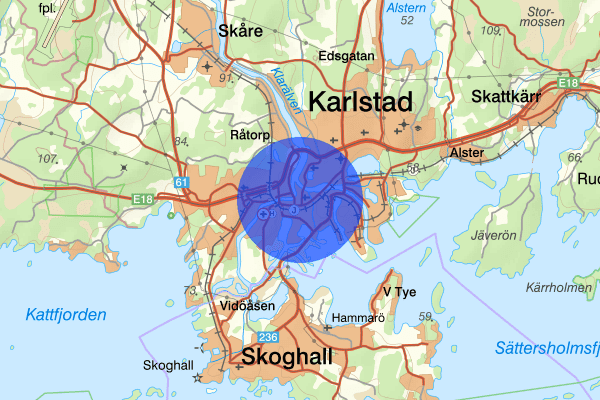 Tingvallastaden 1 juli 08.19, Våld/hot mot tjänsteman, Karlstad