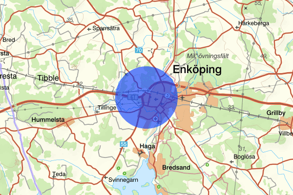 Galgvreten 3 juli 12.22, Trafikolycka, singel, Enköping