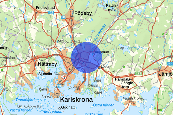 Spandelstorp 4 juli 13.16, Försvunnen person, Karlskrona