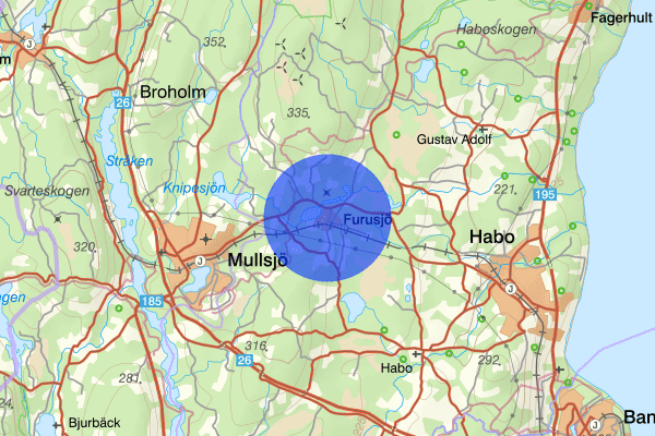 Furusjö 7 juli 07.52, Sammanfattning natt, Jönköpings län